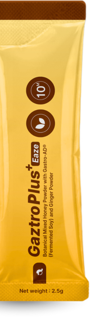 A single GaztroPlus Eaze sachet
